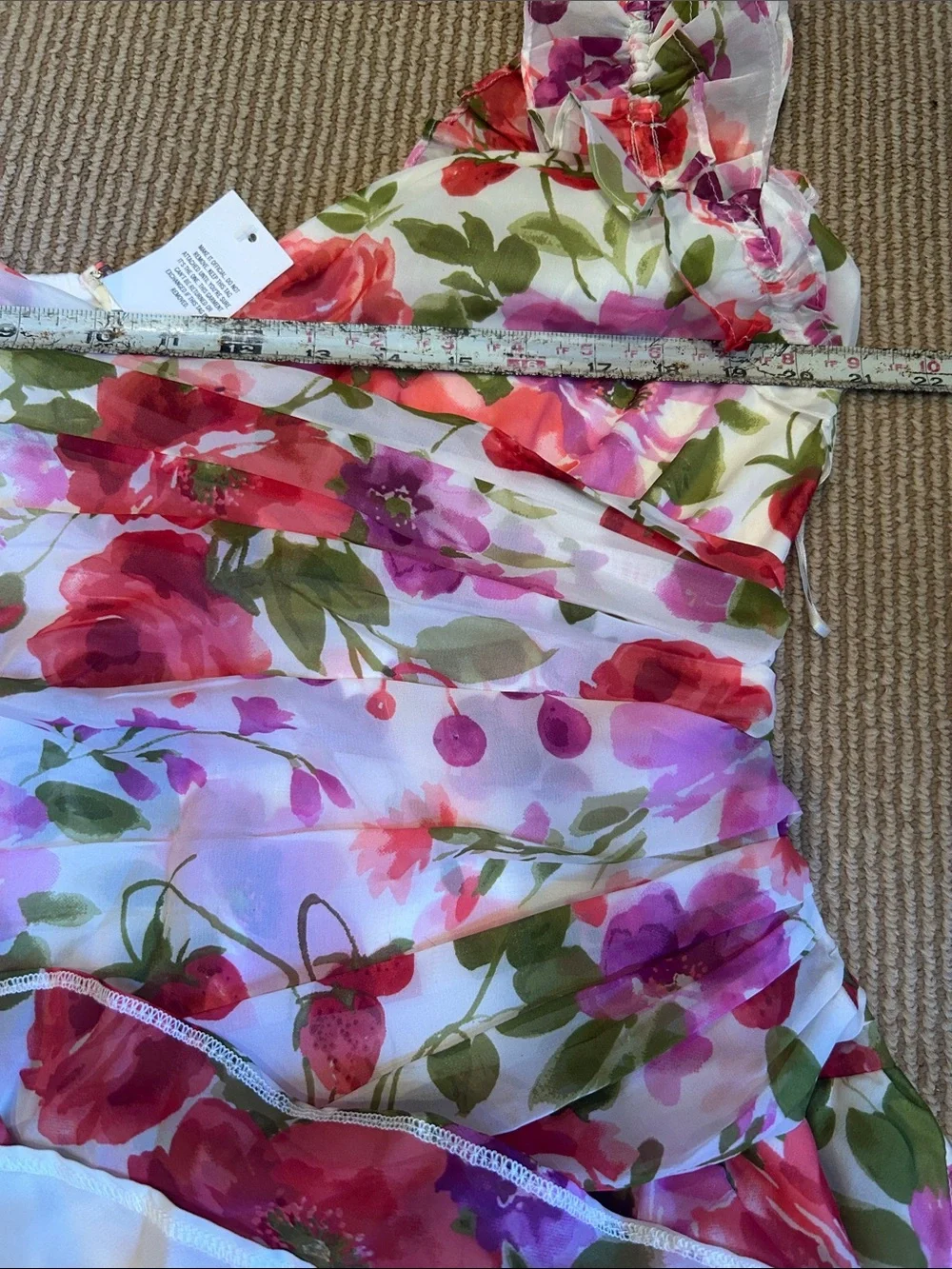New Abercrombie & Fitch Pink and Green Floral Dress size XL P
